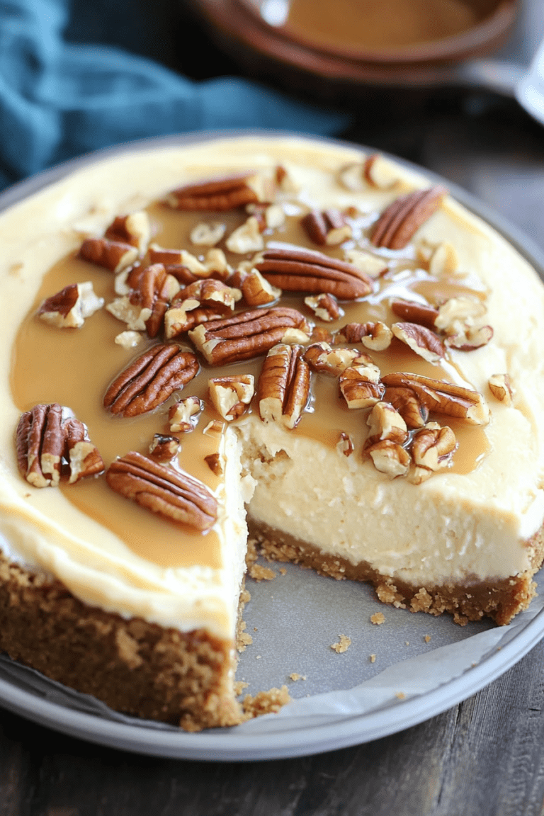 Keto Butter Pecan Cheesecake