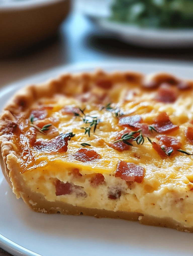 Homestyle Bacon and Cheese Quiche