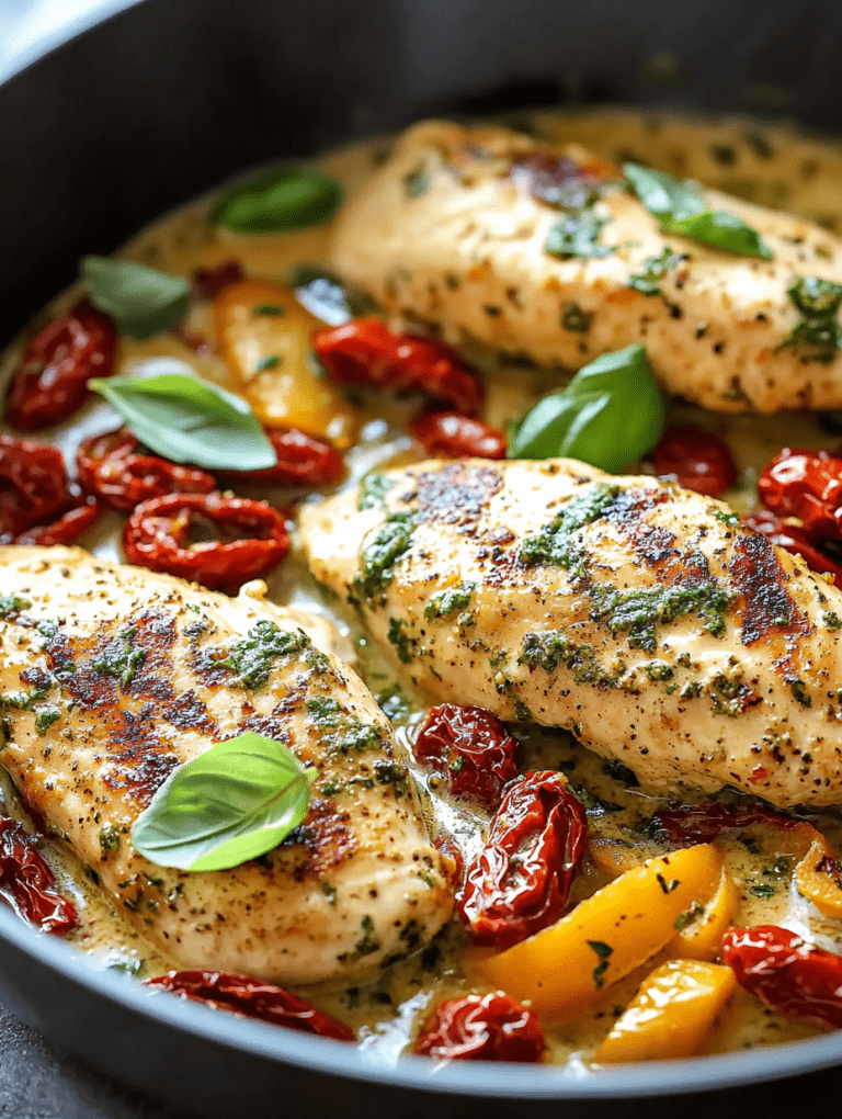 Creamy Garlic Pesto Chicken