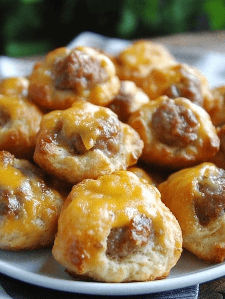 Easy Cheesy Sausage Biscuit Bites