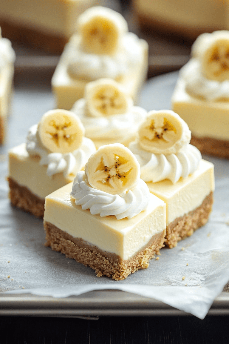 Banana Cream Cheesecake Bars