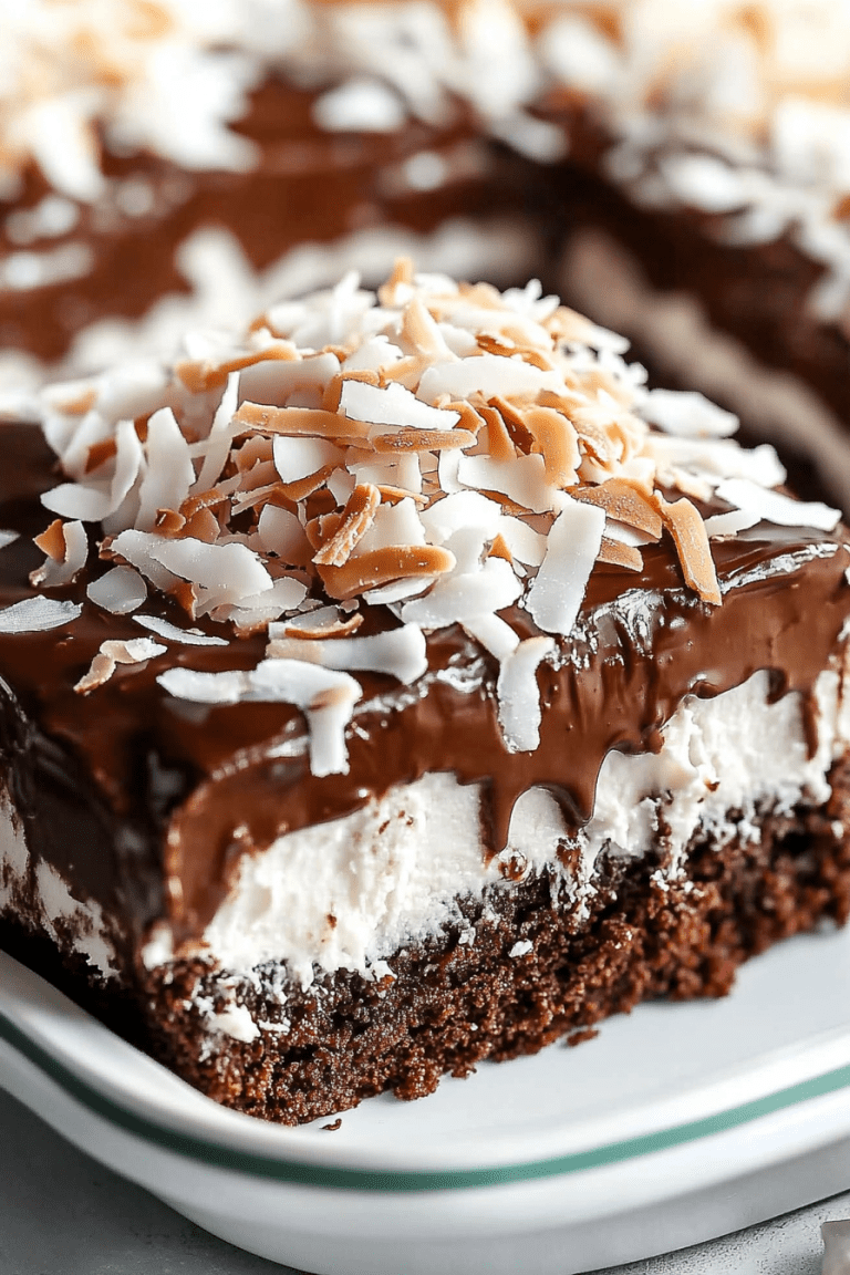 Mounds Poke Cake
