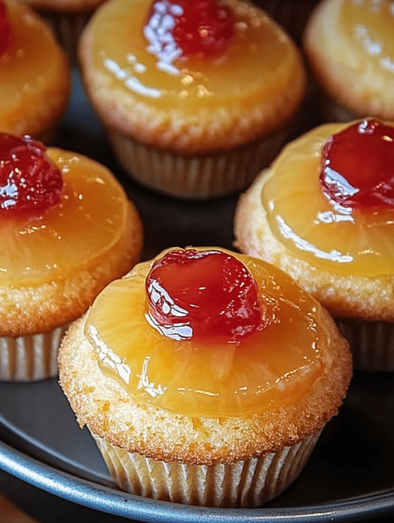 Delicious Pineapple Upside-Down Cupcakes