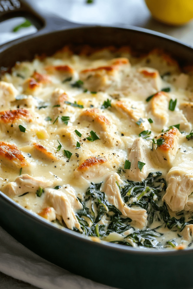 Creamy Chicken and Spinach Casserole