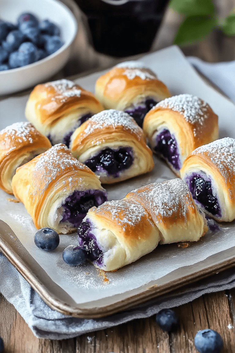 5-Ingredient Blueberry Cheesecake Rolls