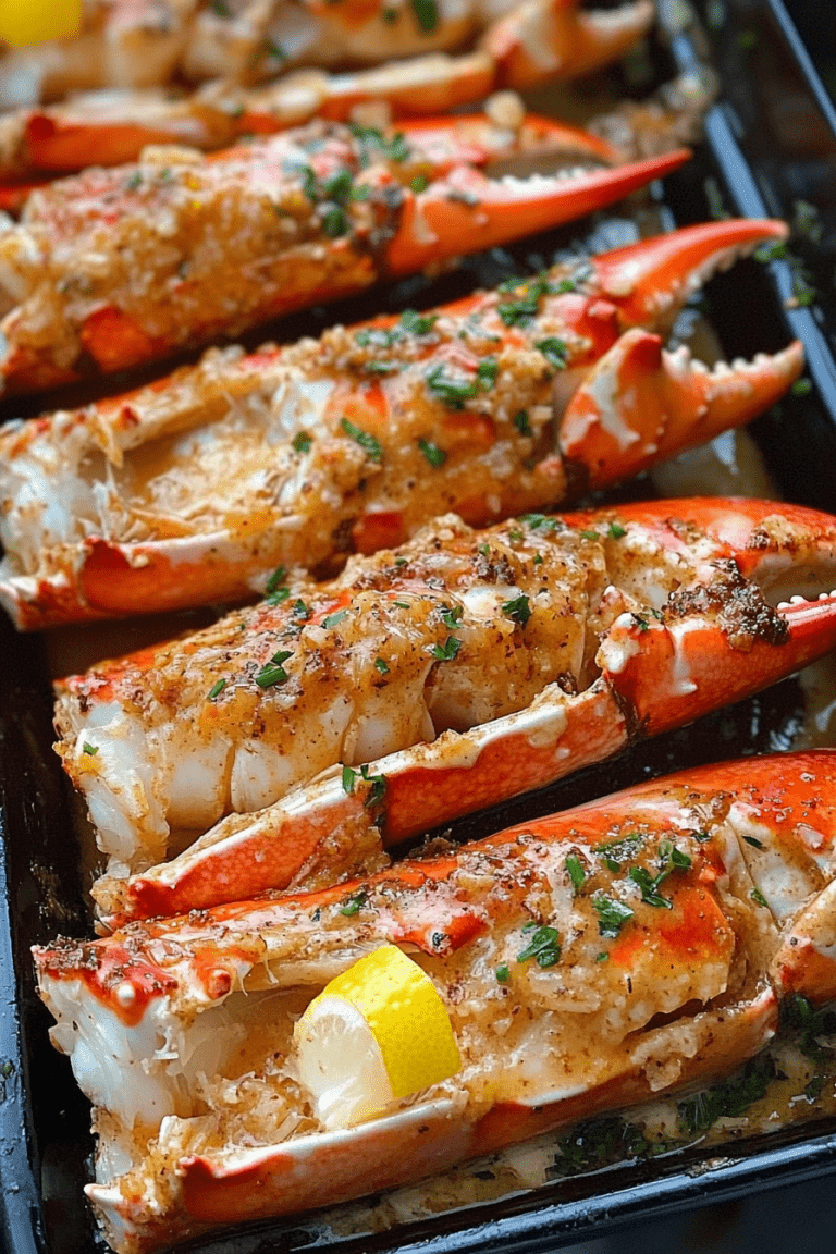 Baked Crab Legs in Butter Sauce