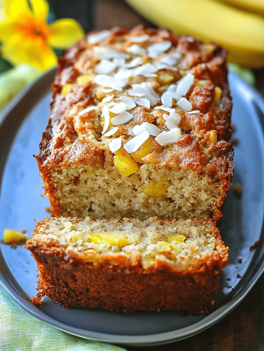 Coconut Pineapple Banana Bread