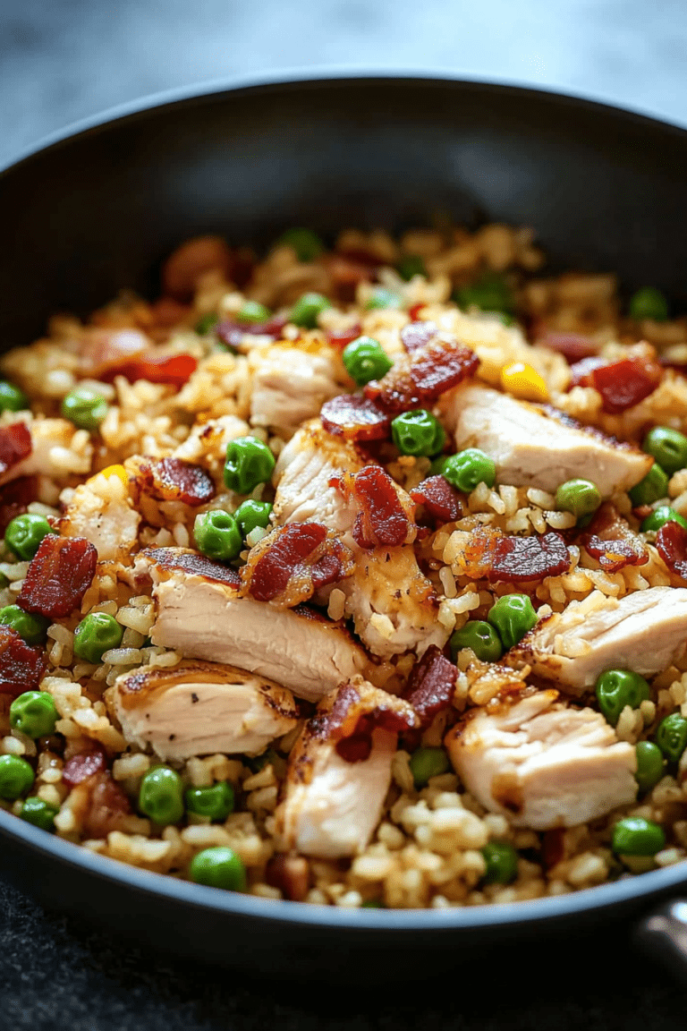 Chicken and Bacon Fried Rice