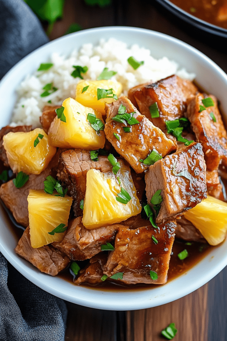 Slow Cooker Pineapple Pork