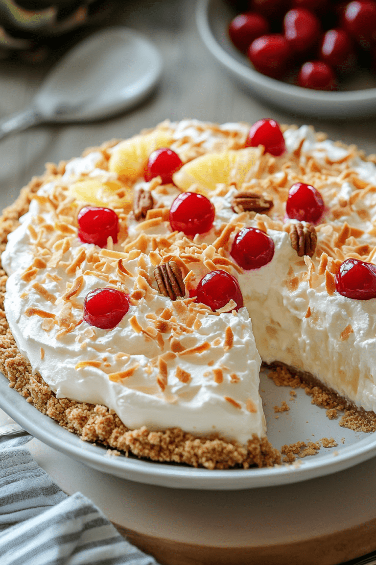 Coconut Pineapple Piña Colada Pie