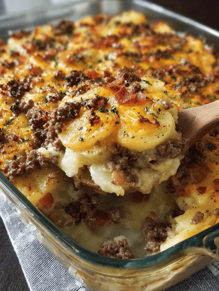 Cheesy Hamburger Potato Casserole