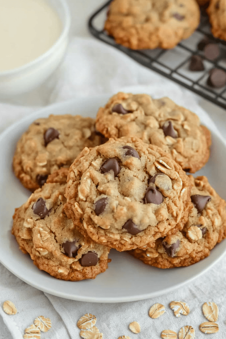 Peanut Butter Oatmeal Chocolate Chip Cookies