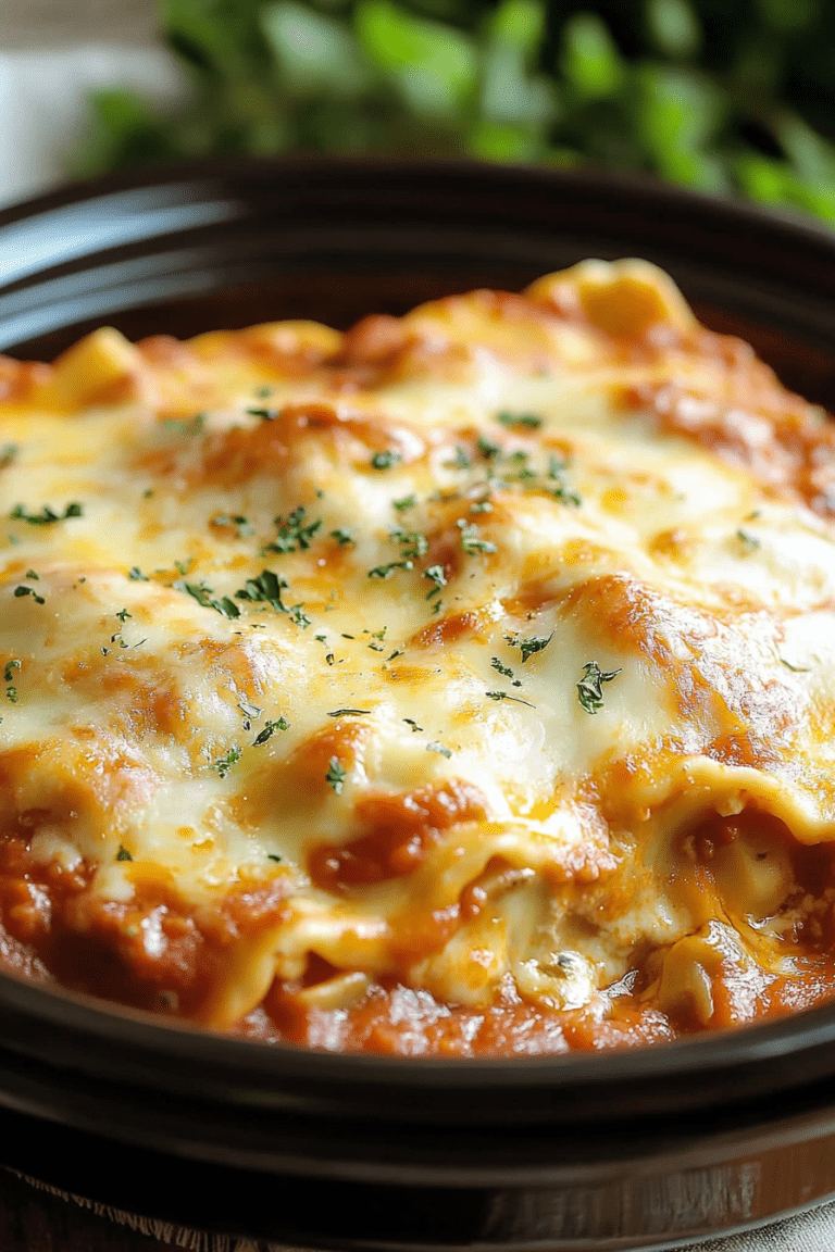 Slow Cooker Ravioli Lasagna