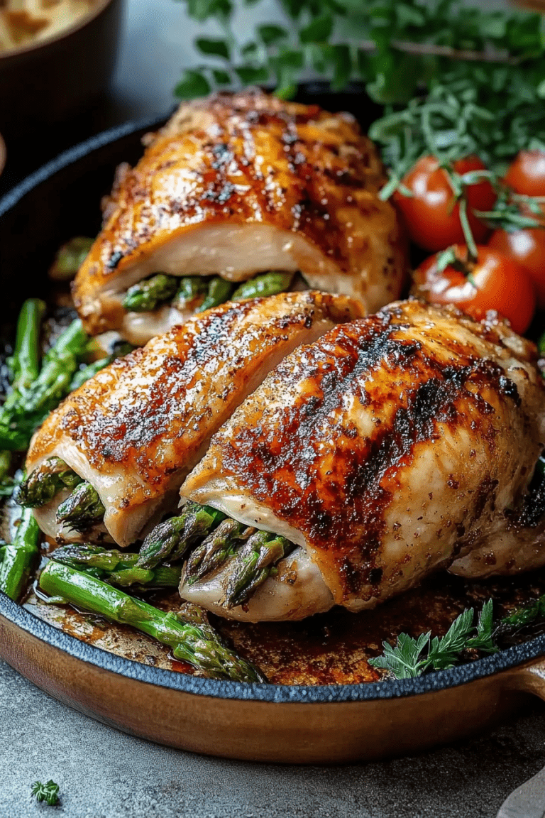 Asparagus Stuffed Chicken Breast