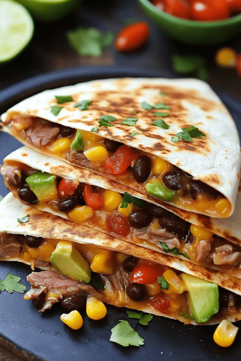 Loaded Steak Quesadillas