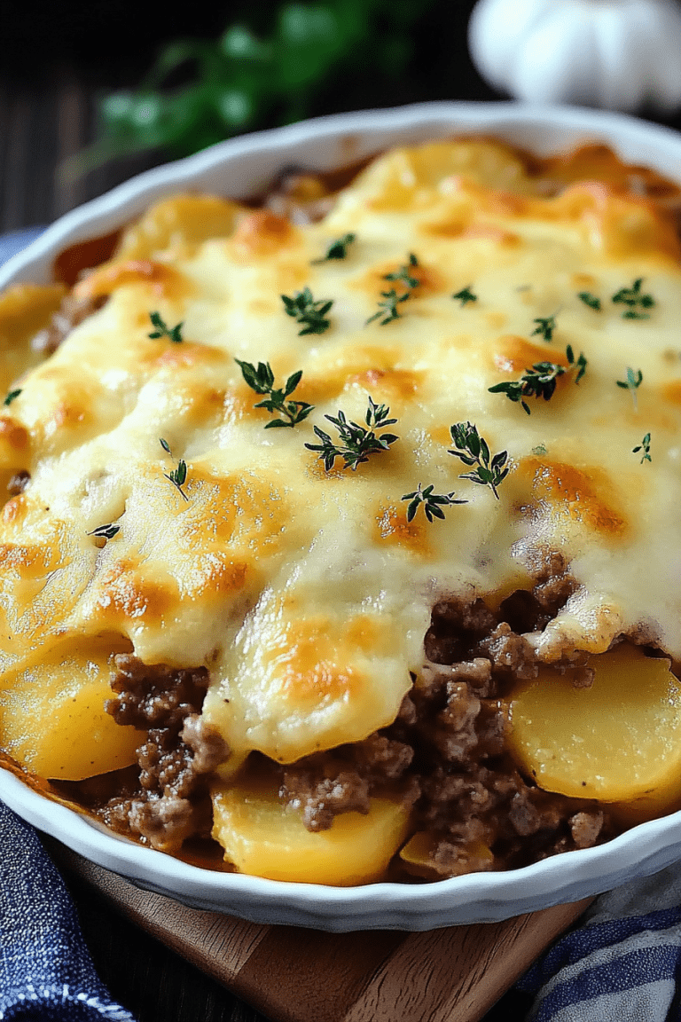 Cheesy Hamburger Potato Casserole