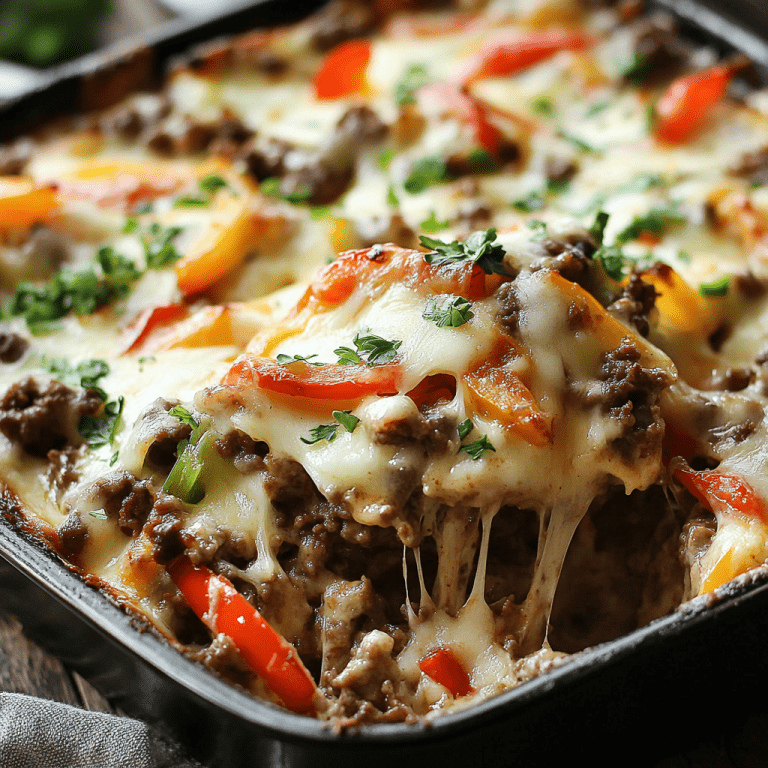 Philly Cheese Steak Casserole