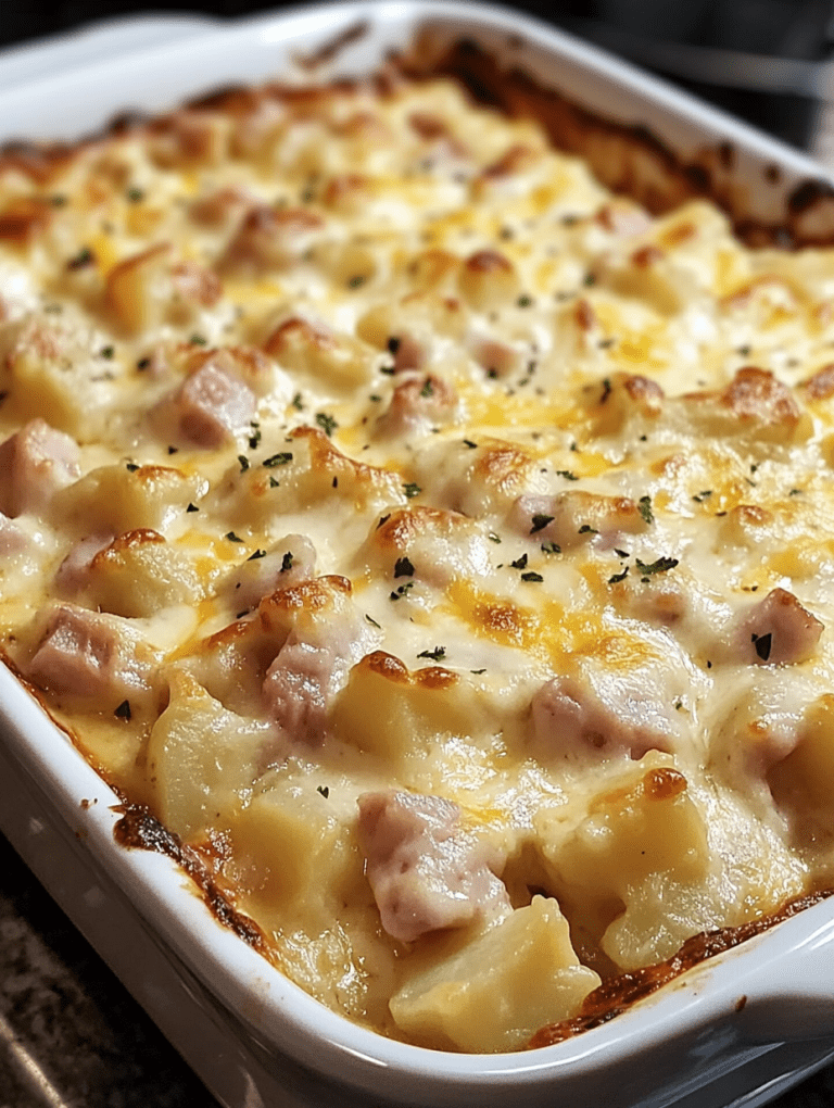 Cheesy Ham & Potato Bake