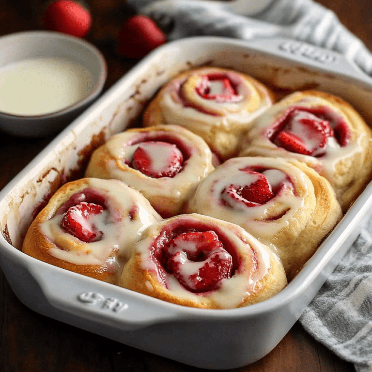 Strawberries and Cream Sweet Rolls