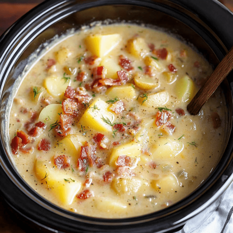 Slow Cooker Creamy Potato Bacon Soup