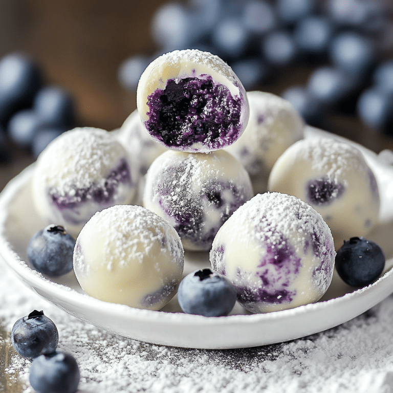 White Chocolate Blueberry Truffles