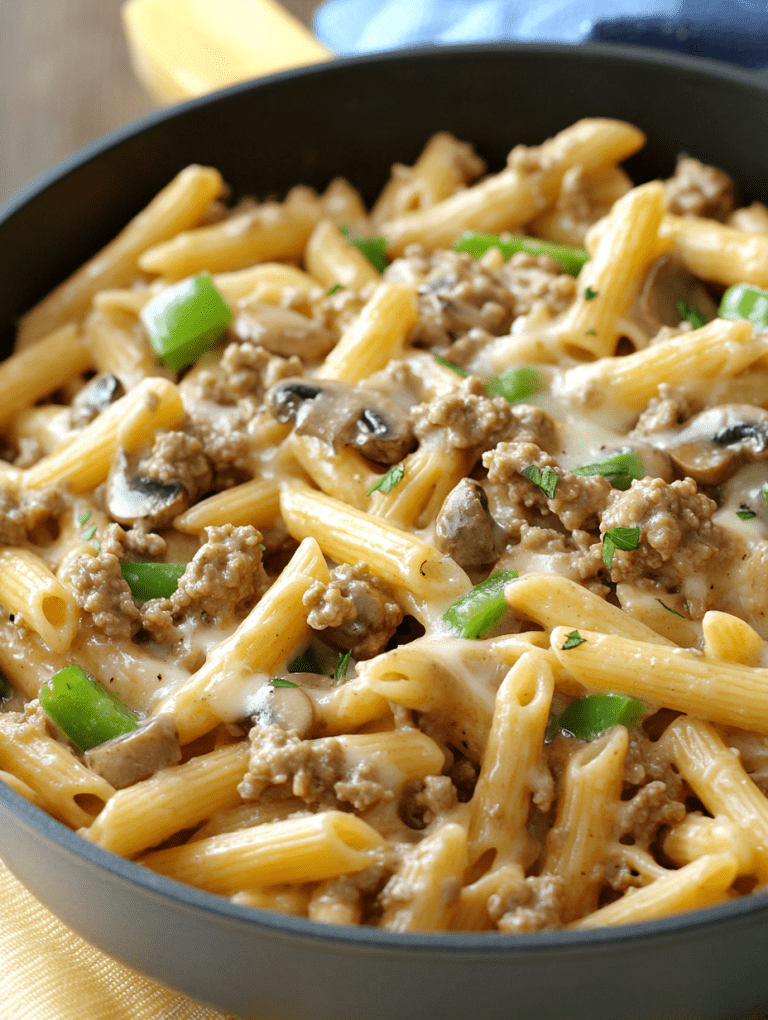 Philly Cheesesteak Pasta
