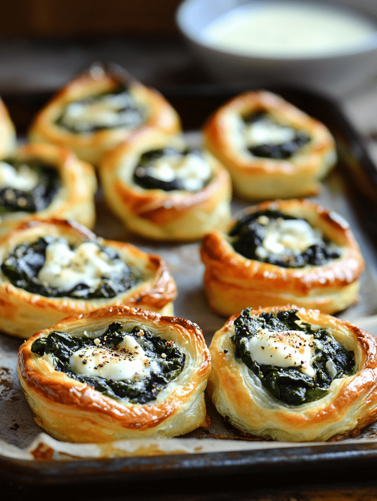 Spinach Puffs with Cream Cheese