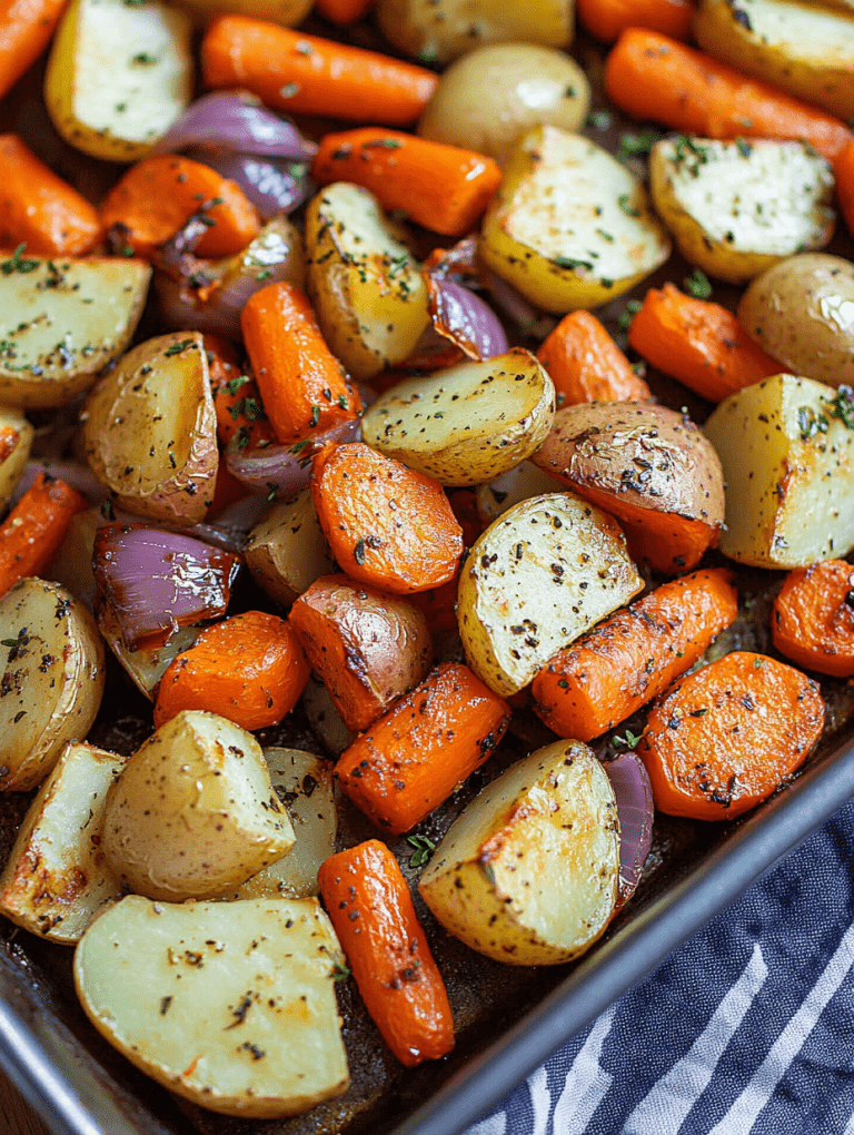 Roast Carrots, Potatoes & Onions