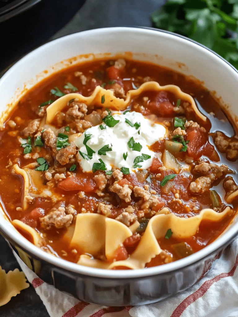 Crockpot Lasagna Soup