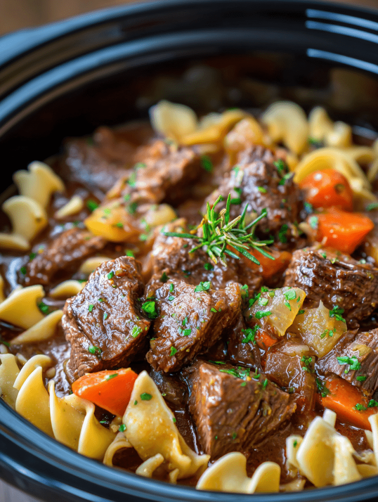 Slow Cooker Beef & Noodles