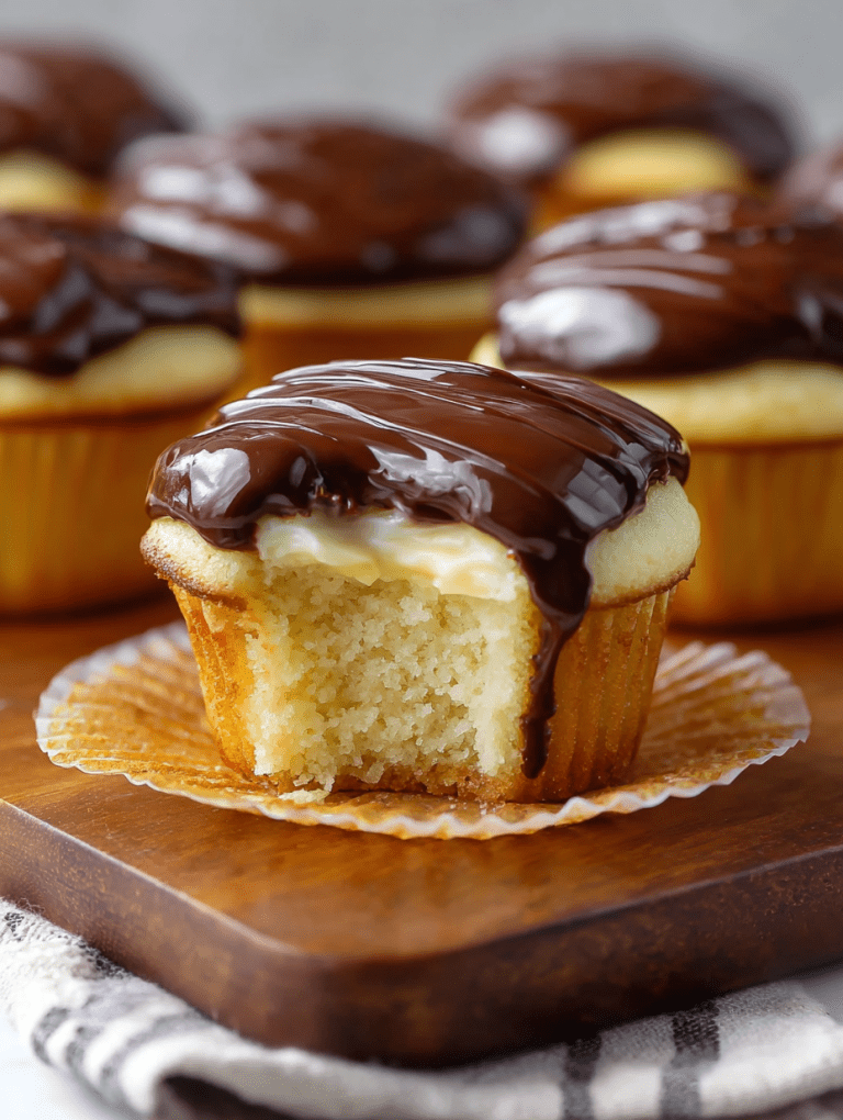 Boston Cream Cupcakes