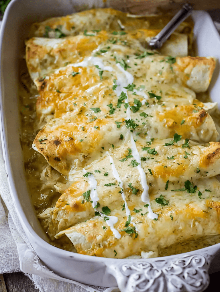 Green Chile Chicken Enchiladas