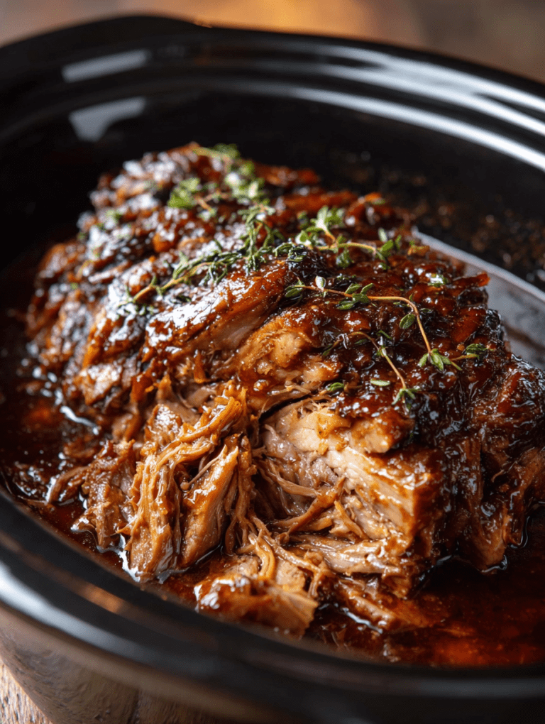 Slow Cooker Brown Sugar Balsamic Pork