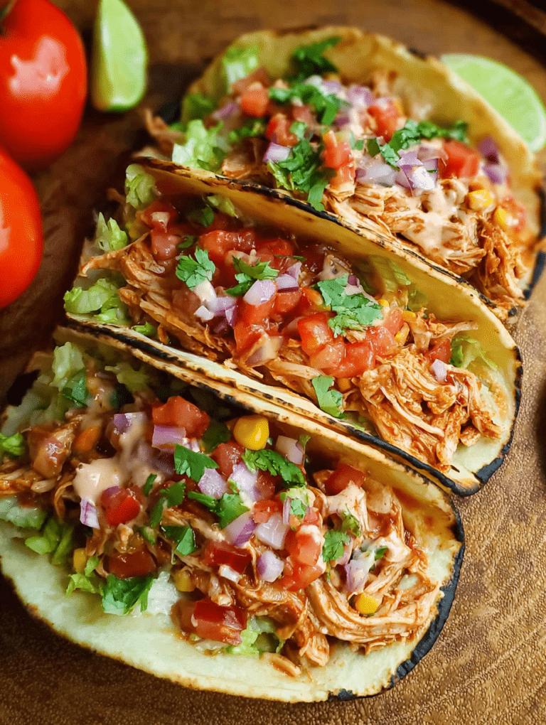 Crock Pot Chicken Tacos