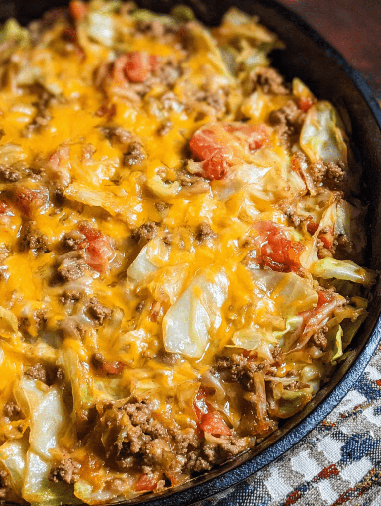 Low Carb Cheesy Cabbage Casserole