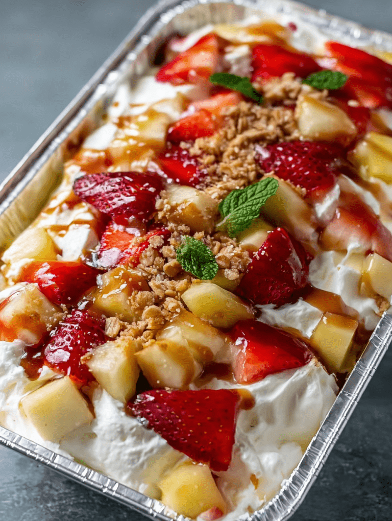 Cheesecake Fruit Salad in Tin Foil Tray