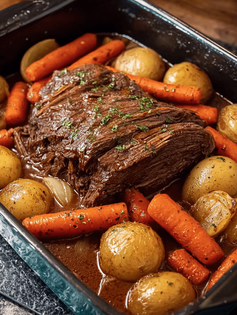 Baked 3-Packet Pot Roast