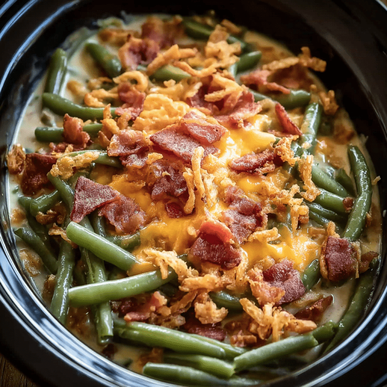 Slow Cooker Amish Green Bean Casserole