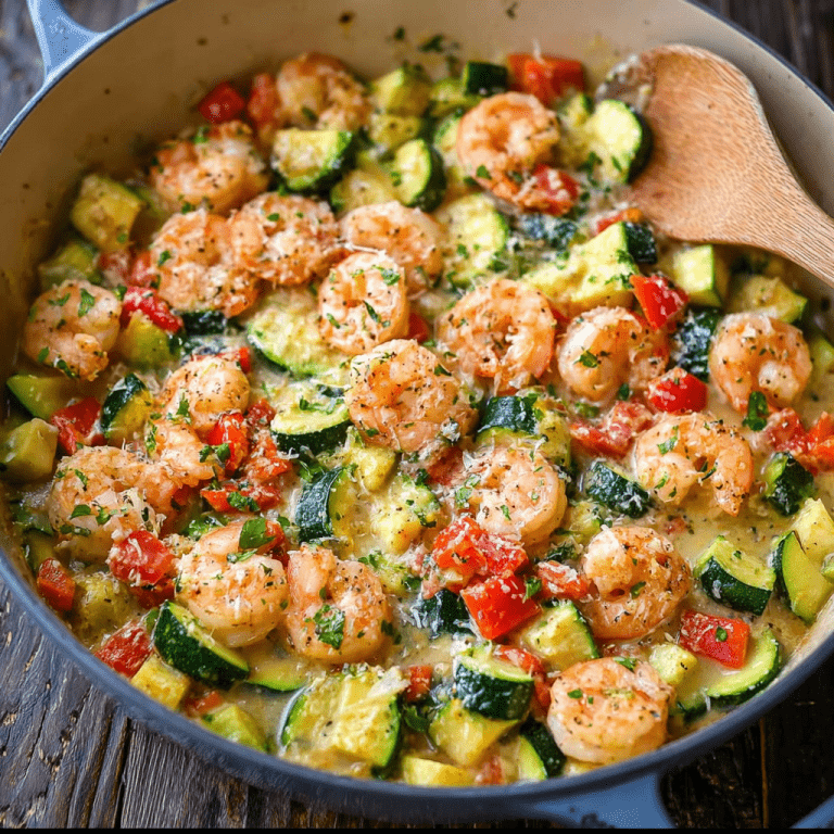 Creamy Shrimp and Zucchini Skillet