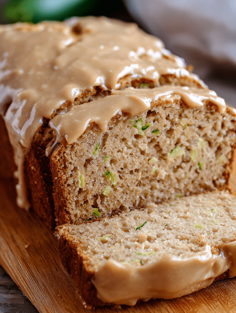 Apple Zucchini Bread with Brown Sugar Frosting
