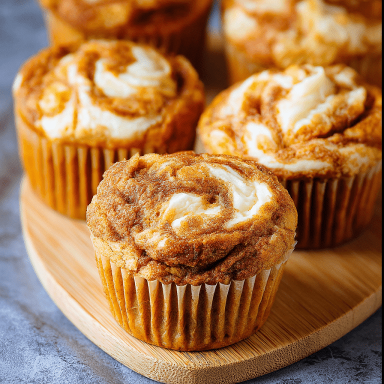 Pumpkin Cream Cheese Swirl Muffins