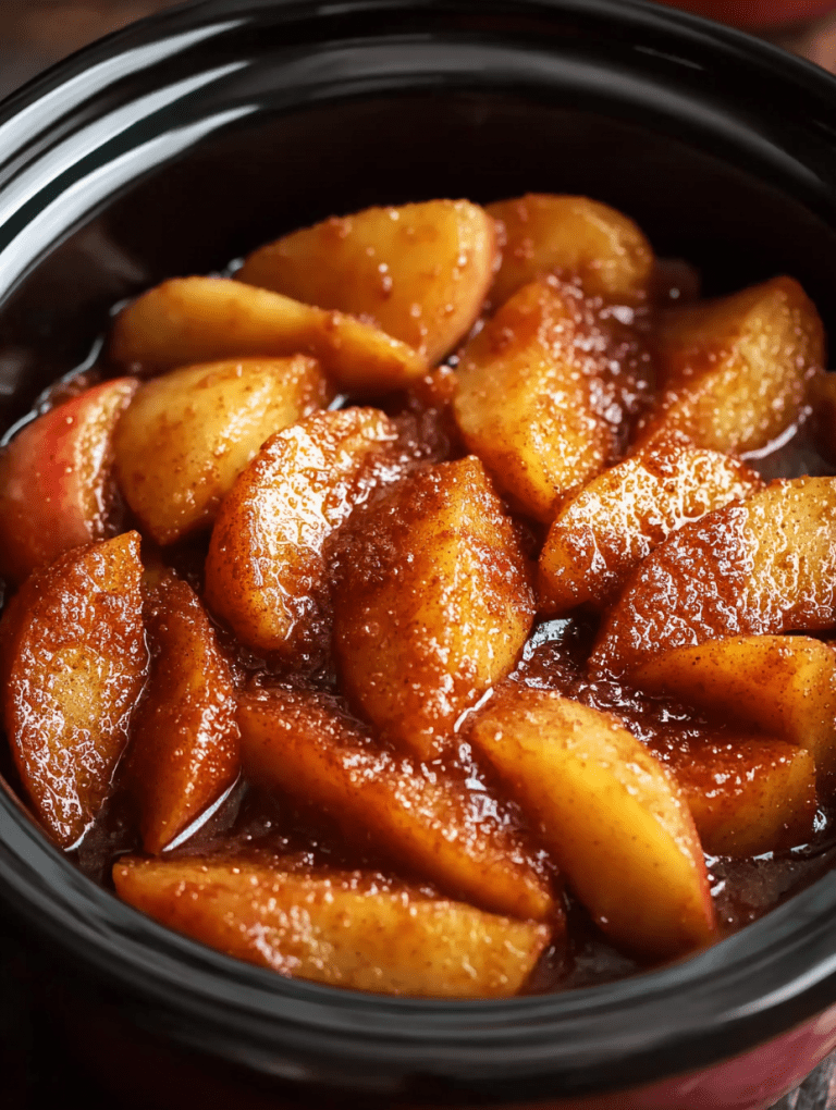 Slow Cooker Spiced Cracker Barrel Copycat Fried Apples