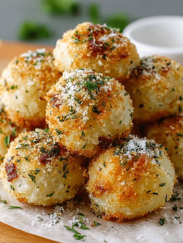 Herb-Infused Baked Potato Balls with Parmesan