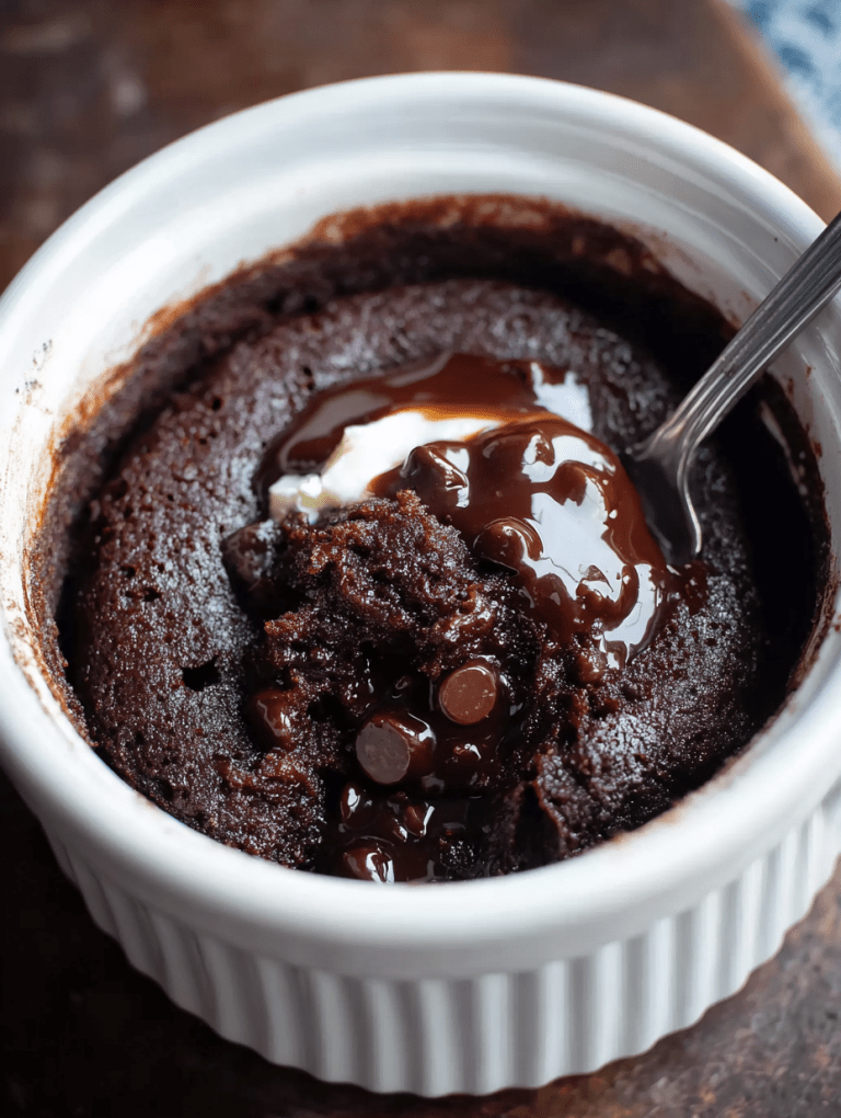 Slow Cooker Chocolate Lava Cake (Just 4 Ingredients!)