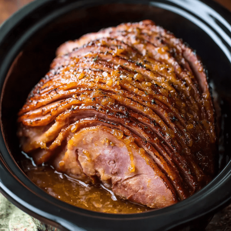 Slow Cooker Apricot Dijon Spiral Ham