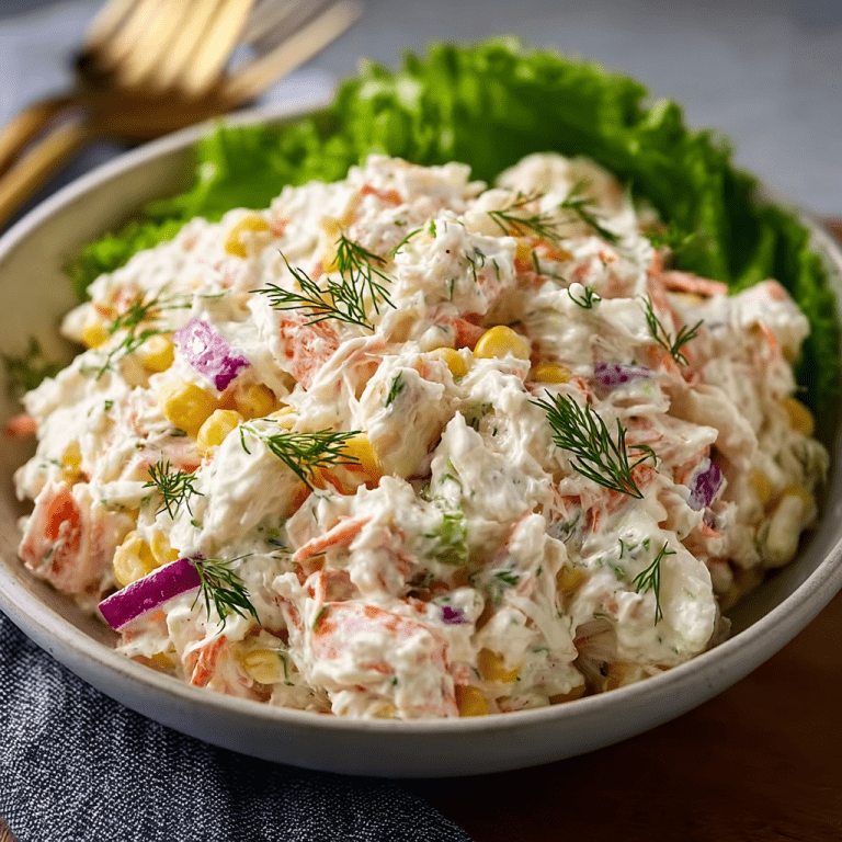 Creamy Seafood Salad with Imitation Crab