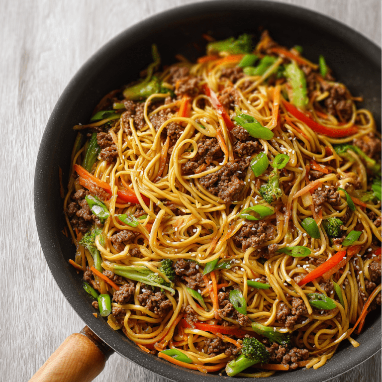 Ground Beef Lo Mein
