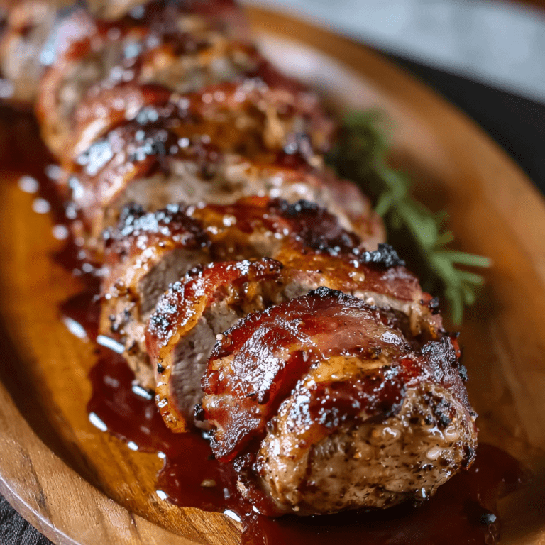 Bacon Maple Glazed Pork Tenderloin