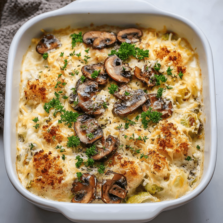 Cheesy Mushroom Bake