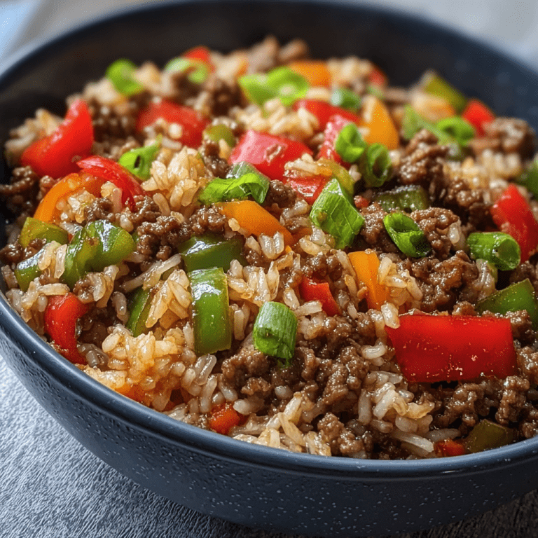Beef and Pepper Rice Bowl